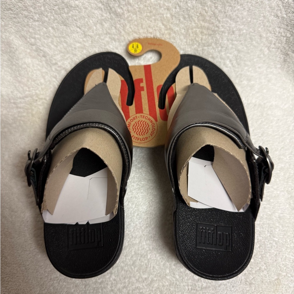 FitFlop Black and Pewter Sandals